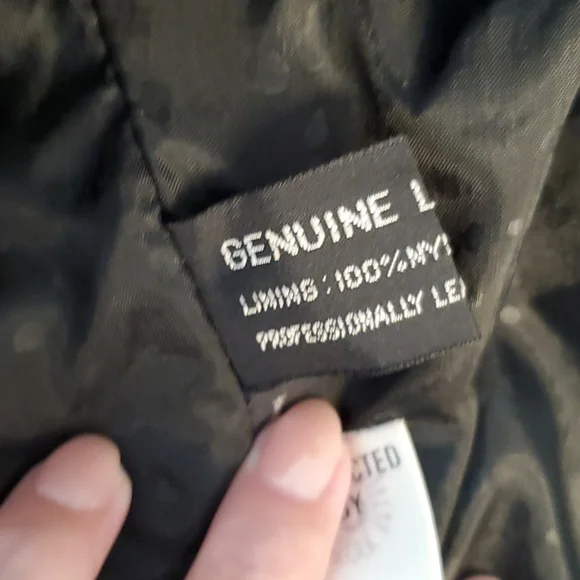 Winlit Black leather dolman batwing sleeve jacket moto Large - Picture 6 of 10